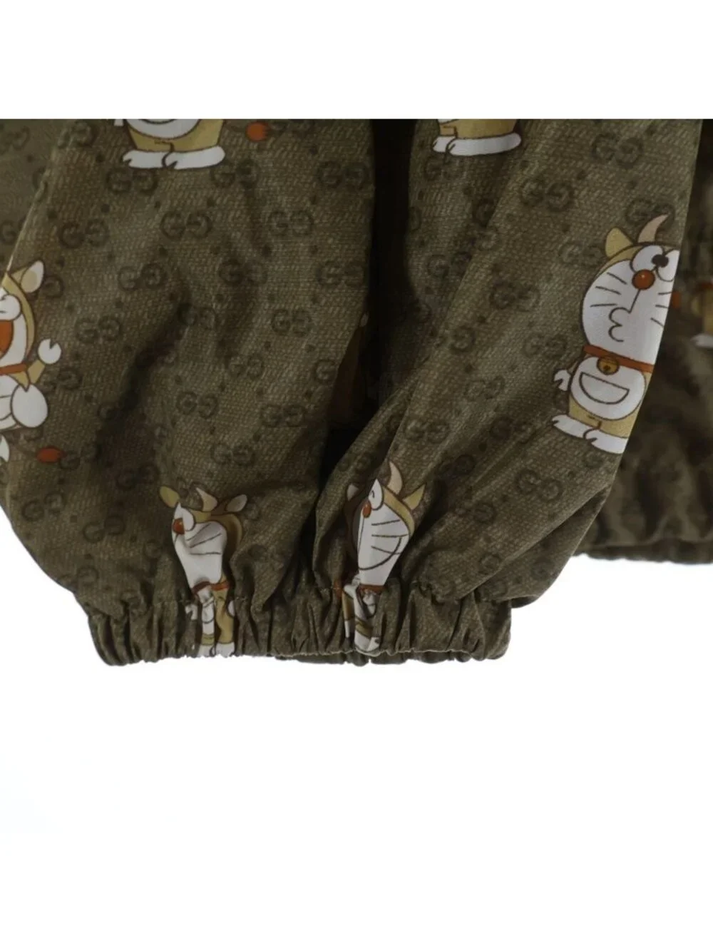 Gucci Doraemon Ushiemon Hoodie Nylon Jacket Brown